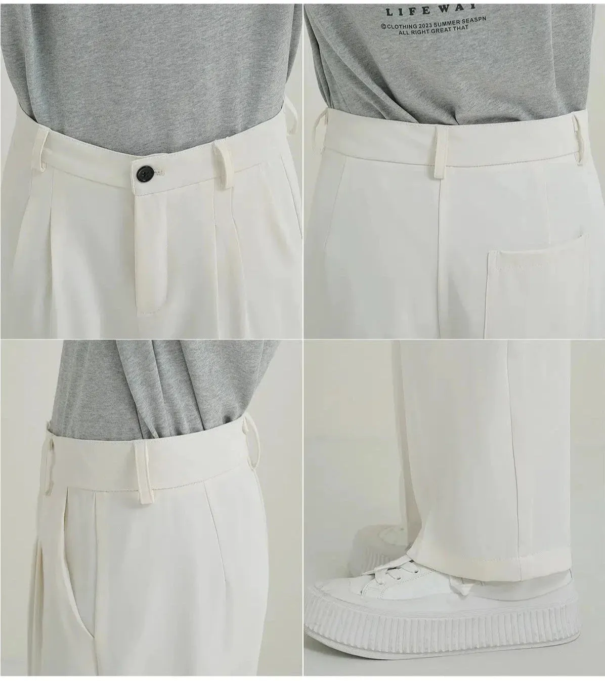 Relaxed Fit Pleated Trousers