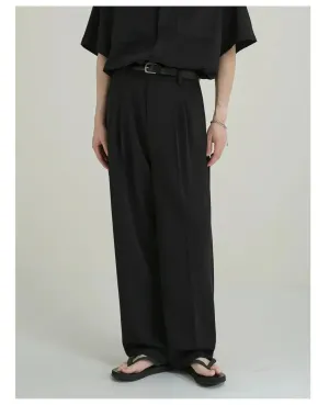 Relaxed Fit Pleated Trousers