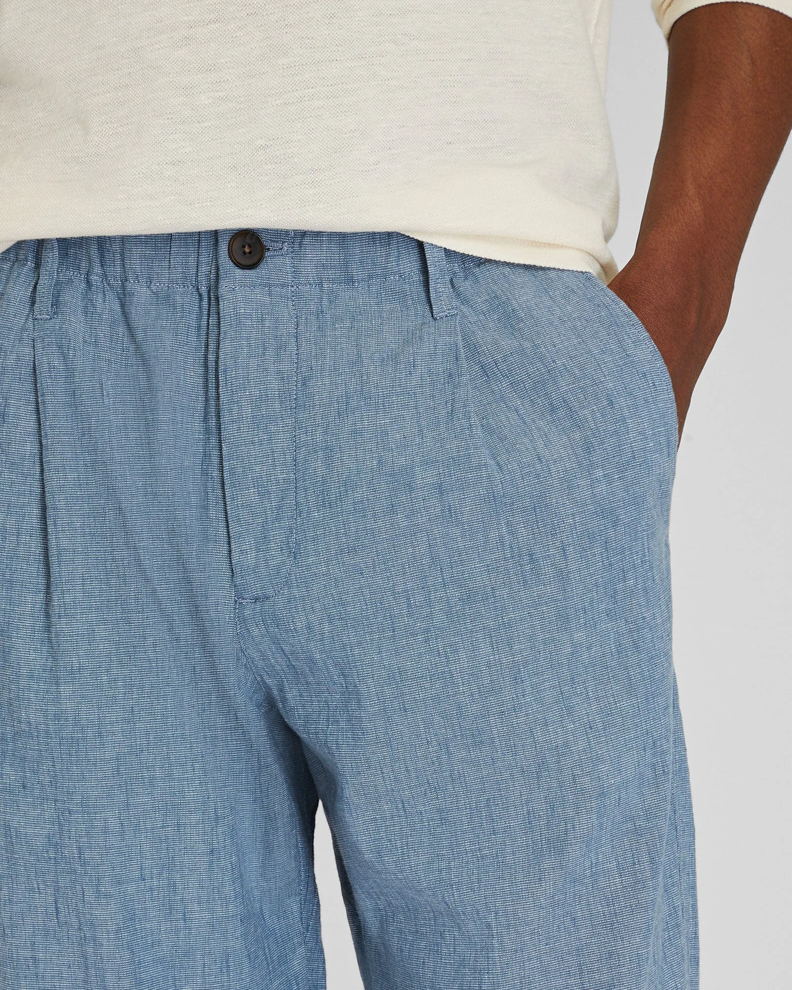 Relaxed Tapered Linen-Blend Pant