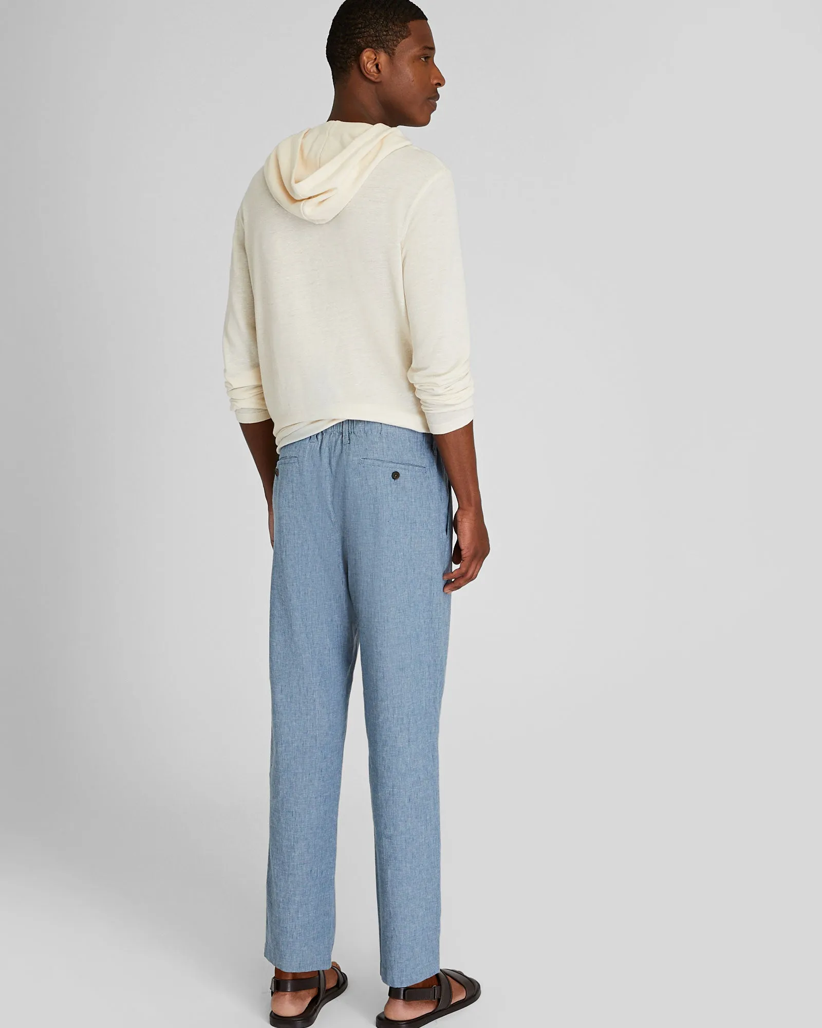 Relaxed Tapered Linen-Blend Pant