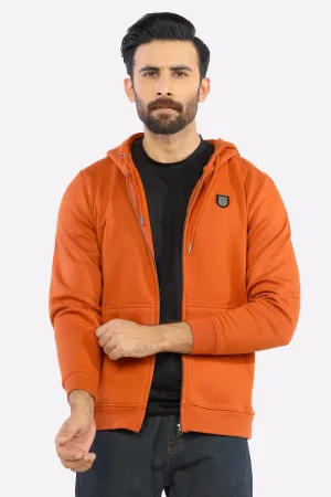 Rust Basic Zipper Hoodie