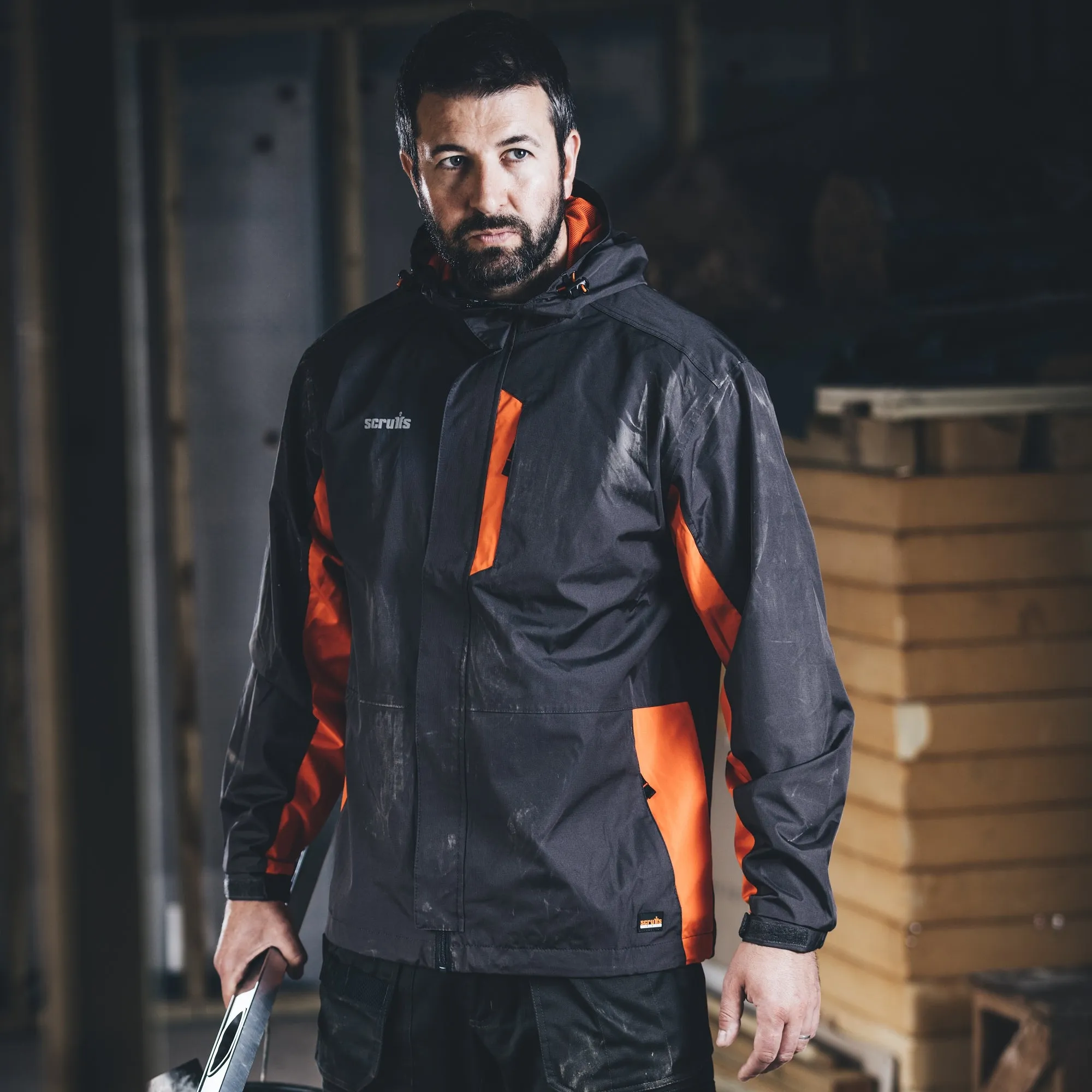 Scruffs Worker Jacket Graphite Orange