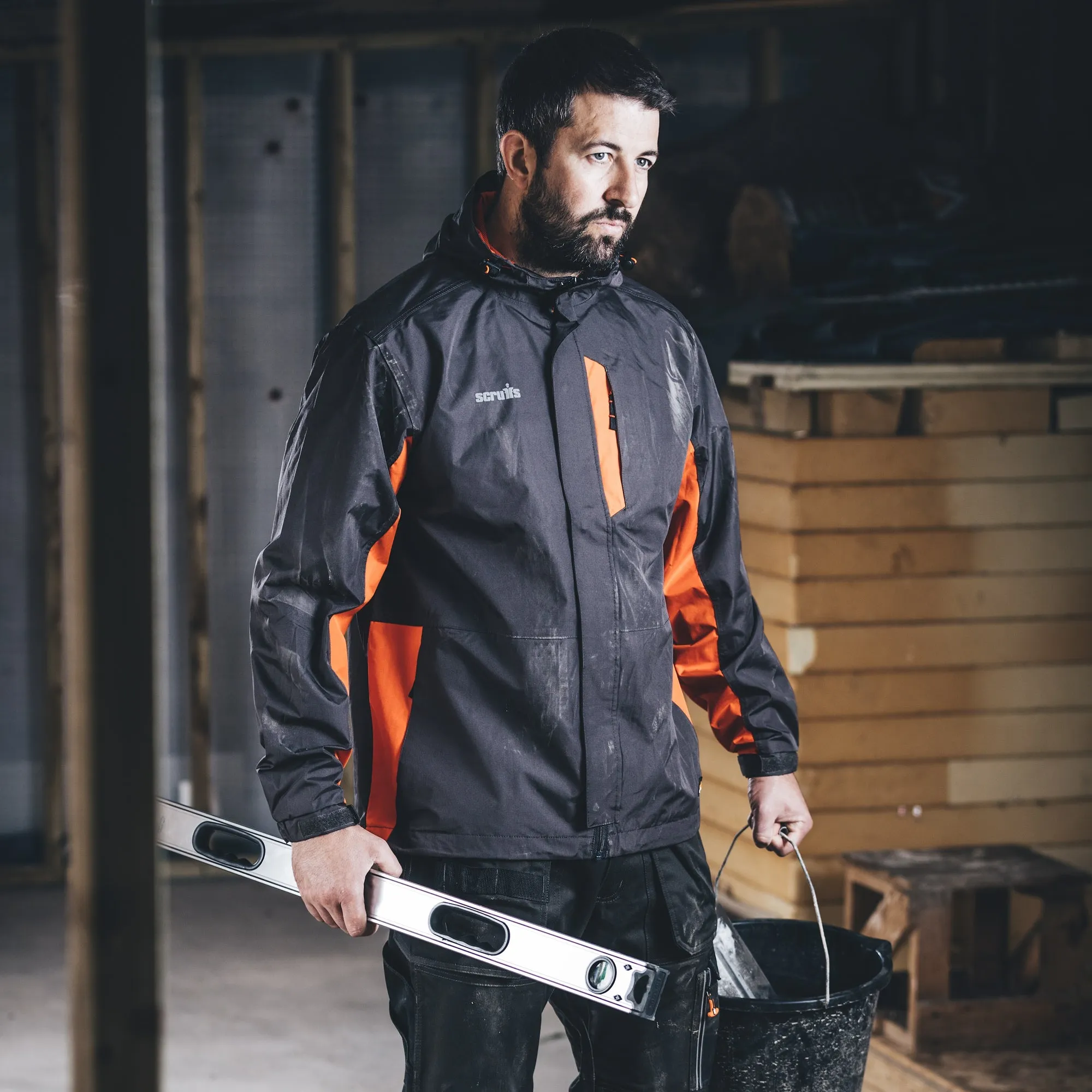 Scruffs Worker Jacket Graphite Orange