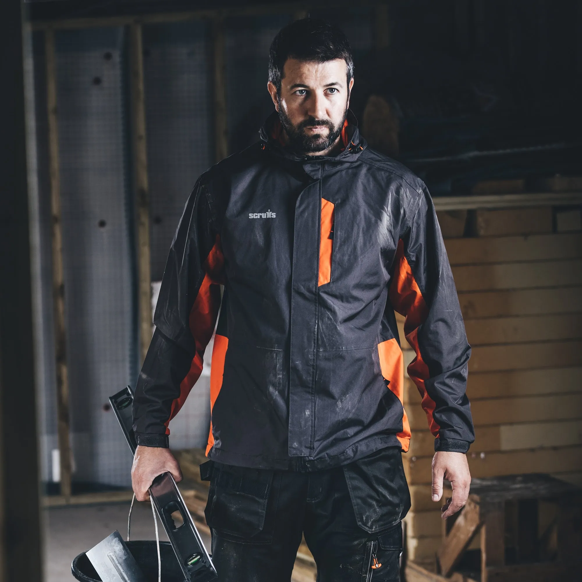 Scruffs Worker Jacket Graphite Orange