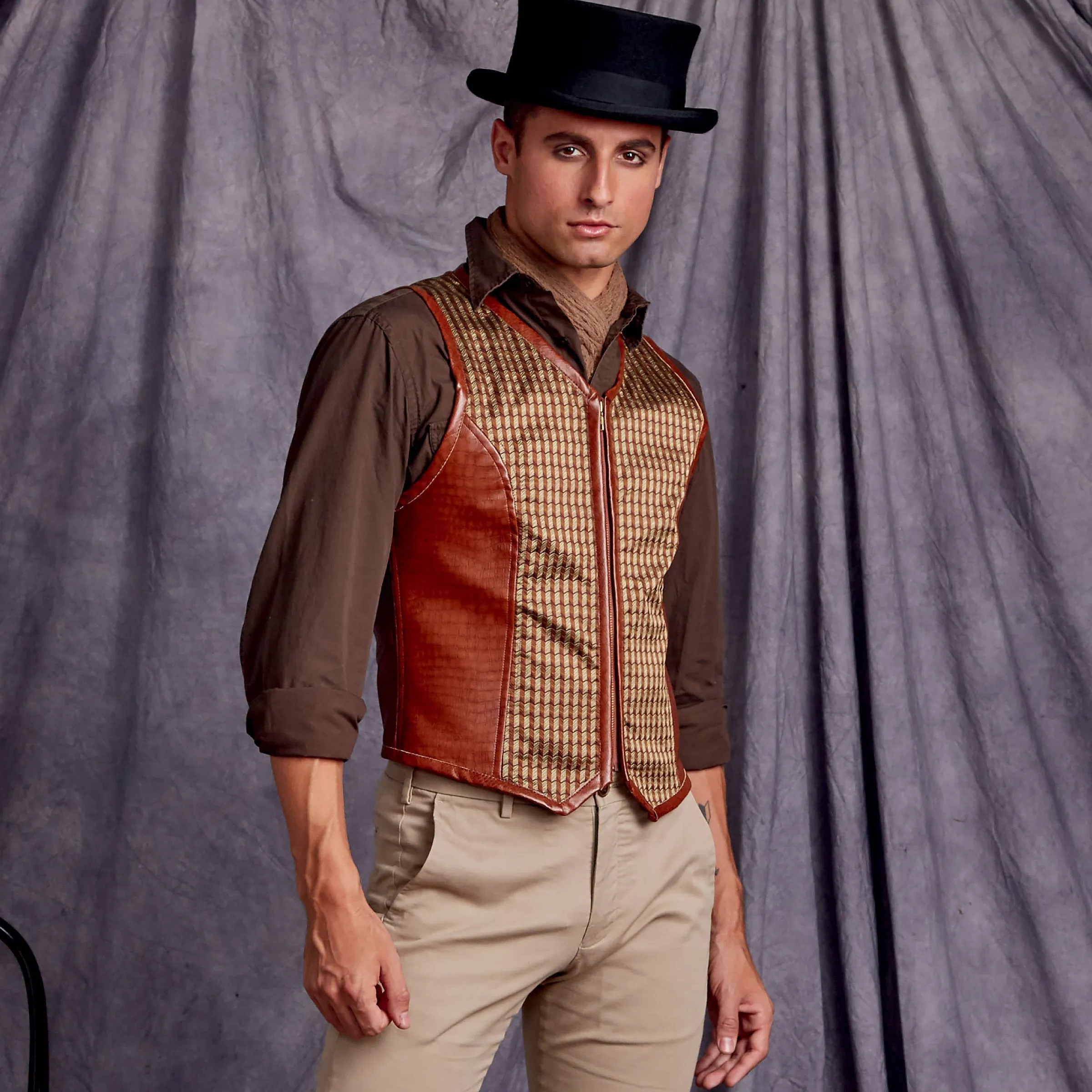 Simplicity Pattern 9087 Men's Steampunk Corset Vests