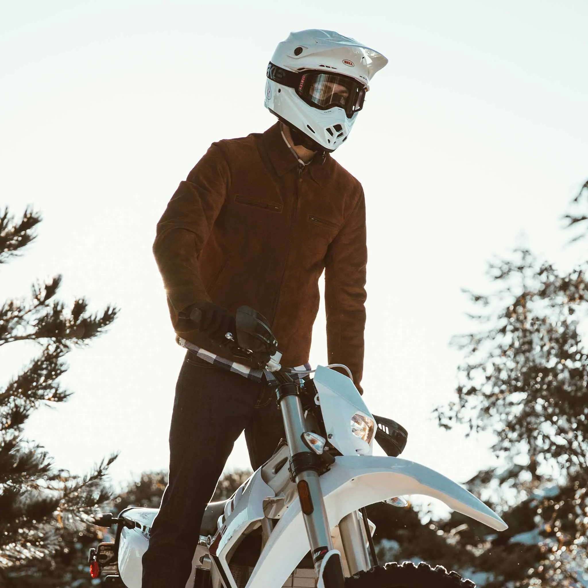 The Moto Jacket in Tobacco Weatherproof Suede