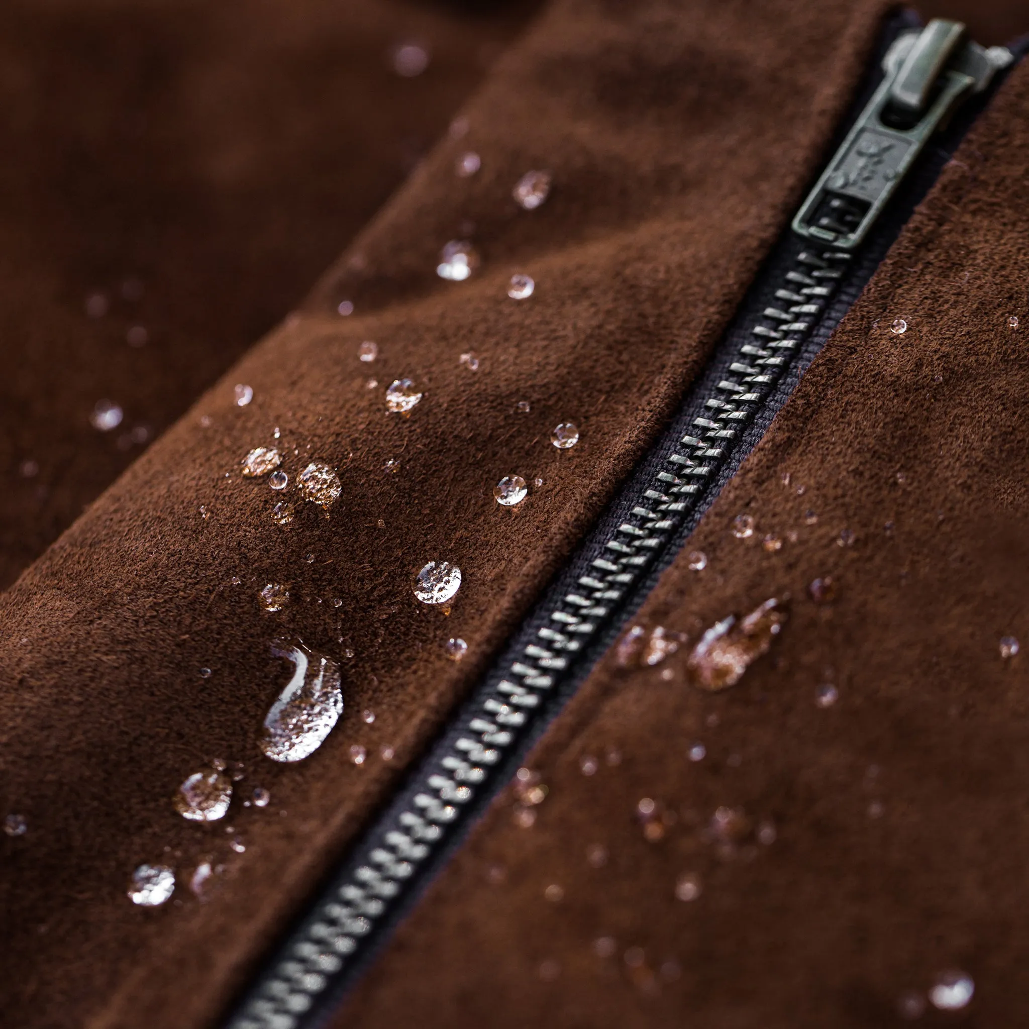 The Moto Jacket in Tobacco Weatherproof Suede