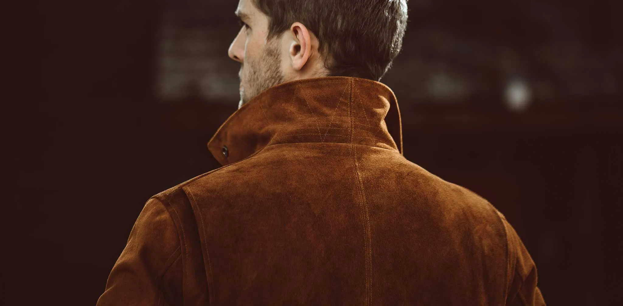 The Moto Jacket in Tobacco Weatherproof Suede