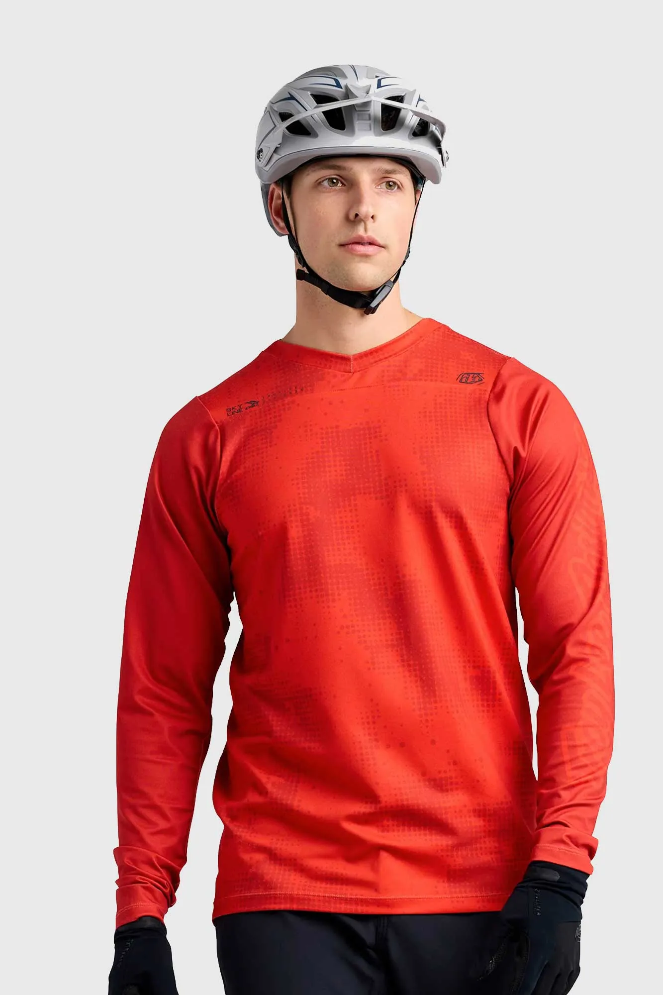 Troy Lee Designs Skyline Chill LS Jersey - Scattered Fire Orange