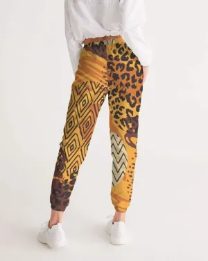 Women's Autumn Brown Graphic Athletic Track Pants