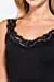 Womens- V Neck Lace Trimmed Cami Rib Knit Tank Top