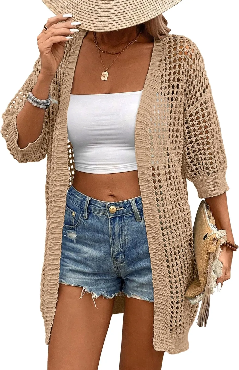 Zeagoo Women's 2025 Summer Crochet Lightweight Cardigan